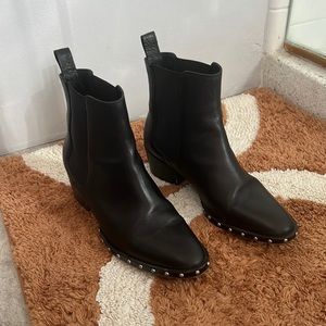 All Saints Black Studded Bootie size 39 (8)